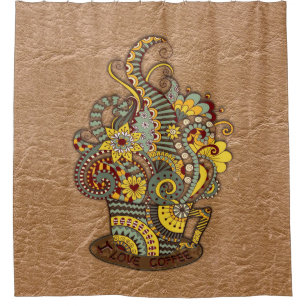 Rideaux De Douche Art artistique-dessin de gribouillis