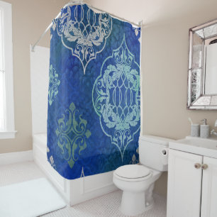 Rideaux De Douche Art chic de tuile de style global moderne marocain