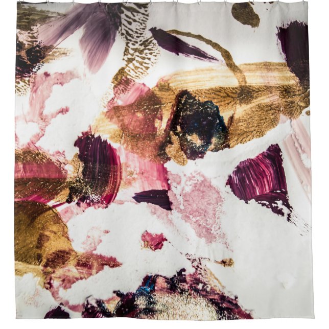 Rideaux De Douche Art créatif Abstrait Gold Sparkles (Devant)