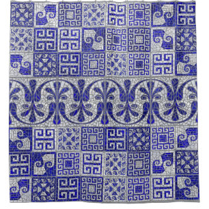 Rideaux De Douche Art de mosaïque grecque brisée