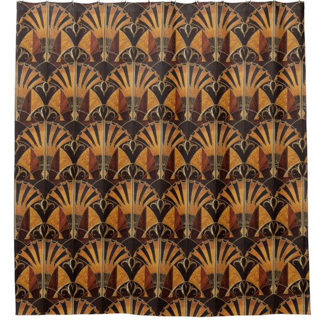 RIDEAUX DE DOUCHE ART DECO BOIS INLAID 3 (Devant)