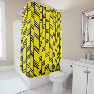 Rideaux De Douche Art déco jaune