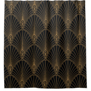 Rideaux De Douche Art déco : motif géométrique classique.