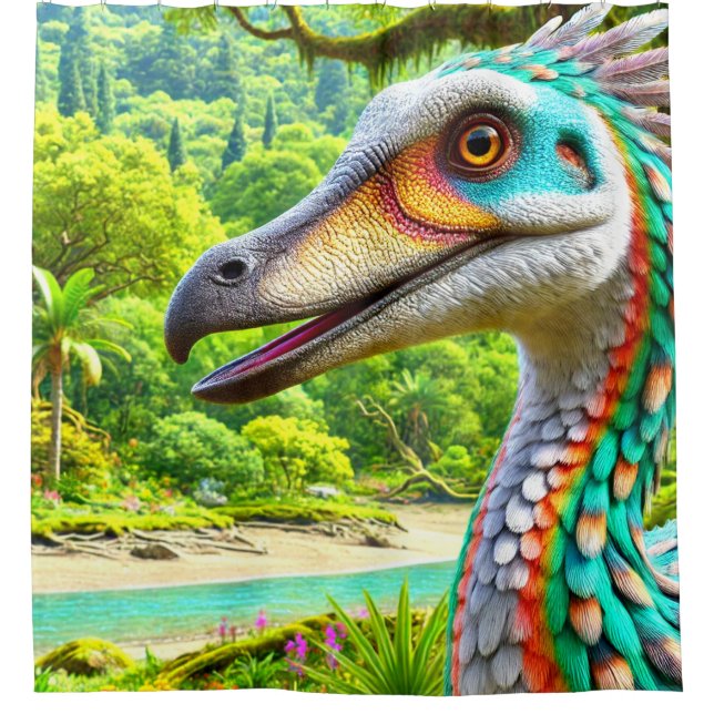 Rideaux De Douche Art Dinosaur (Devant)