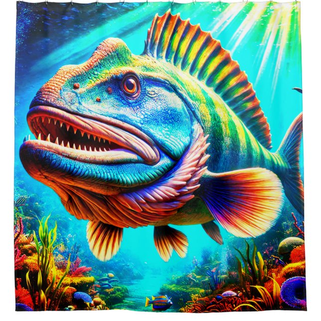 Rideaux De Douche Art du poisson (Devant)