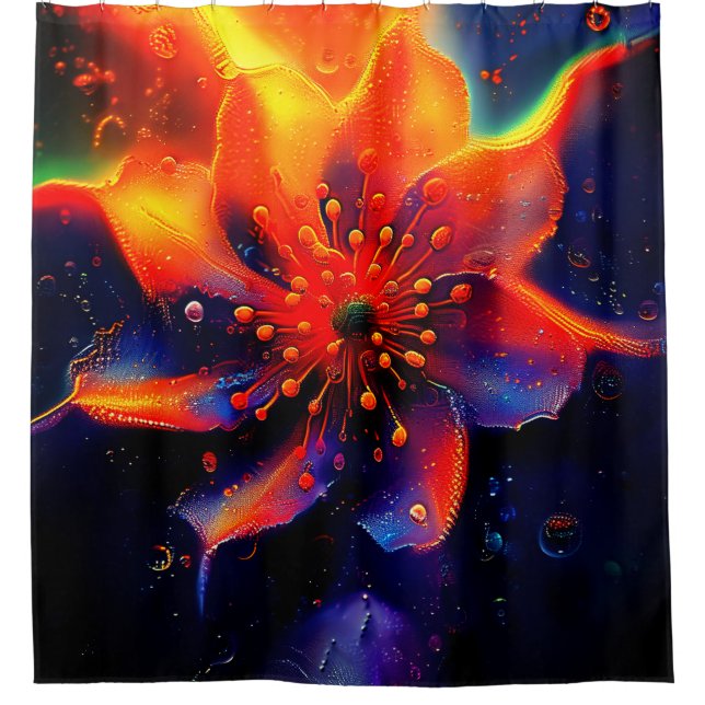 Rideaux De Douche Art floral (Devant)