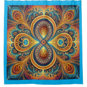 Rideaux De Douche Art fractal vibrant