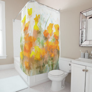 Rideaux De Douche Art impressionniste du Poppy de Californie