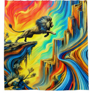 Rideaux De Douche Art Lion