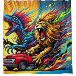 Rideaux De Douche Art Lion