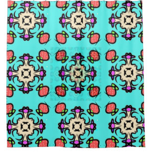 Rideaux De Douche Art mandala sarcelle