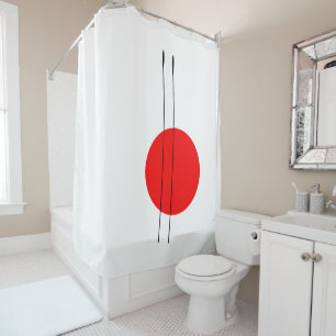 Rideaux De Douche Art moderne Le soleil levant rouge