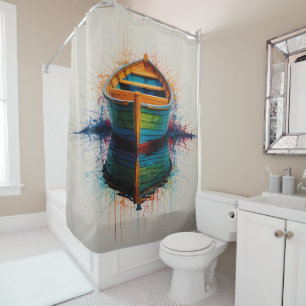 Rideaux De Douche Art nautique Abstrait dynamique Design artistique