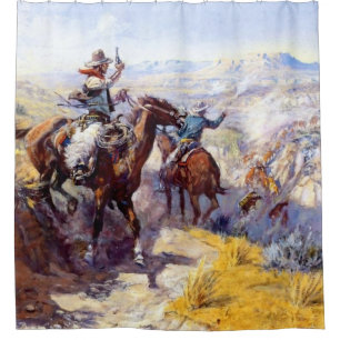 Rideaux De Douche Art occidental de Charles M Russel