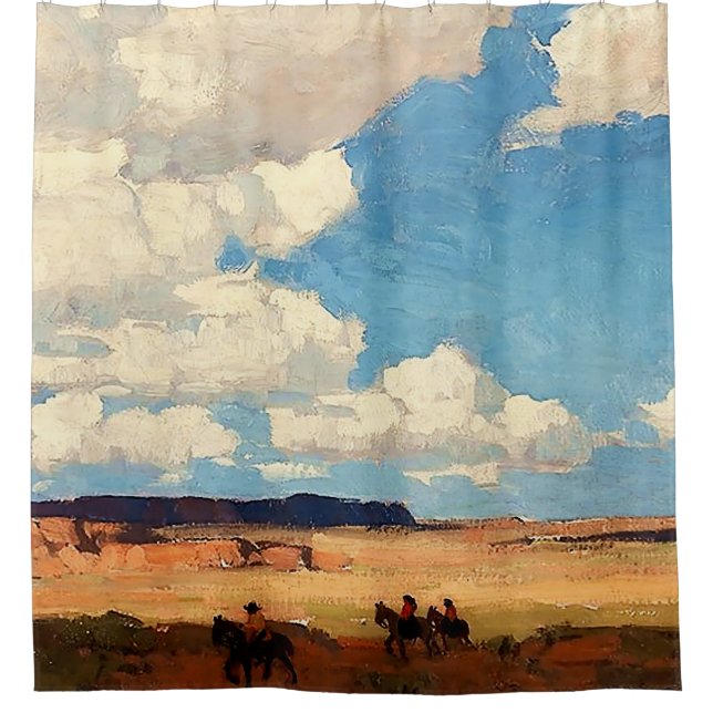 Rideaux De Douche Art occidental "Summer Cloud" par Edgar Payne (Devant)
