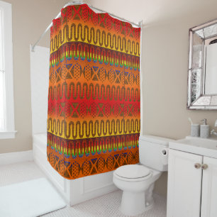 Rideaux De Douche Art tribal géométrique