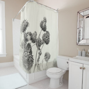 Rideaux De Douche Artichoke séché Plantes Soft Monochrome Crème