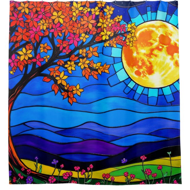 Rideaux De Douche Artsy Scenery (Devant)