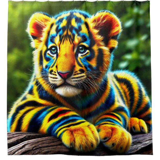 Rideaux De Douche Artsy Tiger (Devant)