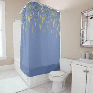 Rideaux De Douche Attrape-rêves bleus et jaunes
