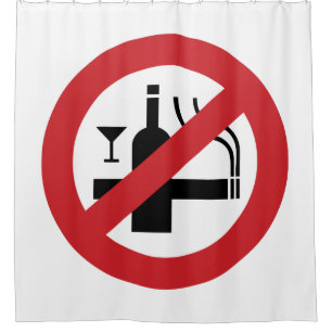 Rideaux De Douche AUCUN Fumeur ⚠ THÉ ⚠