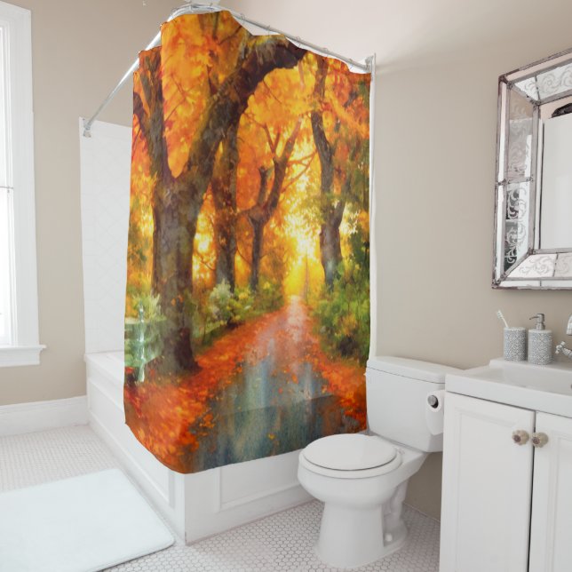 Rideaux De Douche Automne/Automne/Automne/Feuille/Nature (En situation)