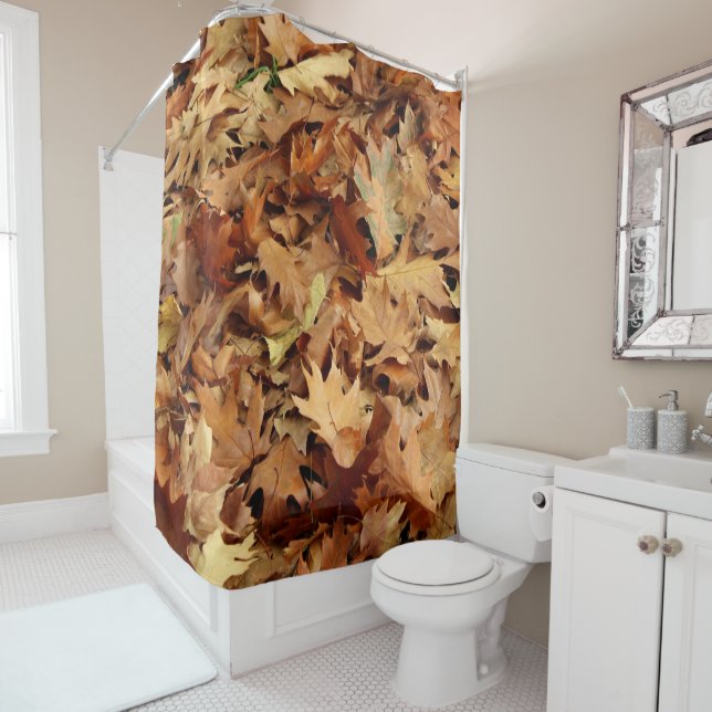 Rideaux De Douche automne, feuille sec (En situation)