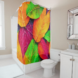 Rideaux De Douche Automne Feuilles Motif