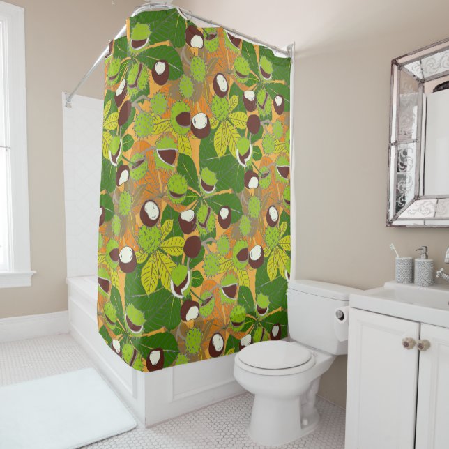 Rideaux De Douche Autumn Chestnut (En situation)