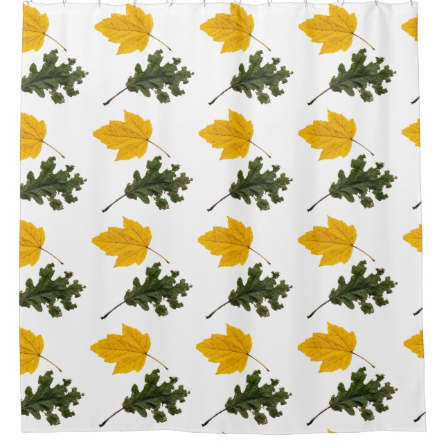 Rideaux De Douche Autumn Symmetry Leaf Pattern (Devant)