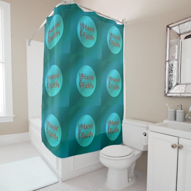 Rideaux De Douche Ayez la foi Inspirationnelle (En situation)