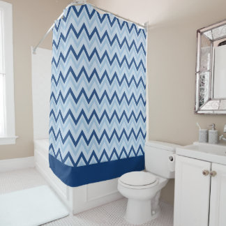 Rideaux De Douche Azul Sapphire Chevron