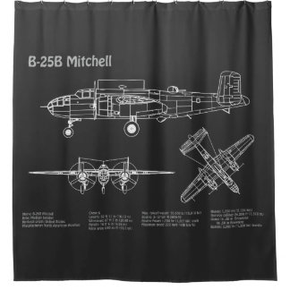 Rideaux De Douche B-25B Mitchell Doolittle - Plan d'avion PD