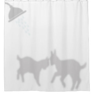 Rideaux De Douche Baby Chèvres Ombre Silhouette Ombre Buddies