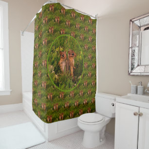 Rideaux De Douche Baby Chipmunks Nature Art Motif