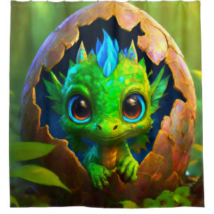 Rideaux De Douche Baby Dragon