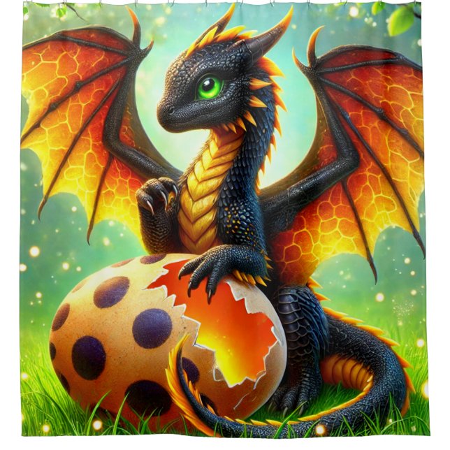 Rideaux De Douche Baby Dragon (Devant)