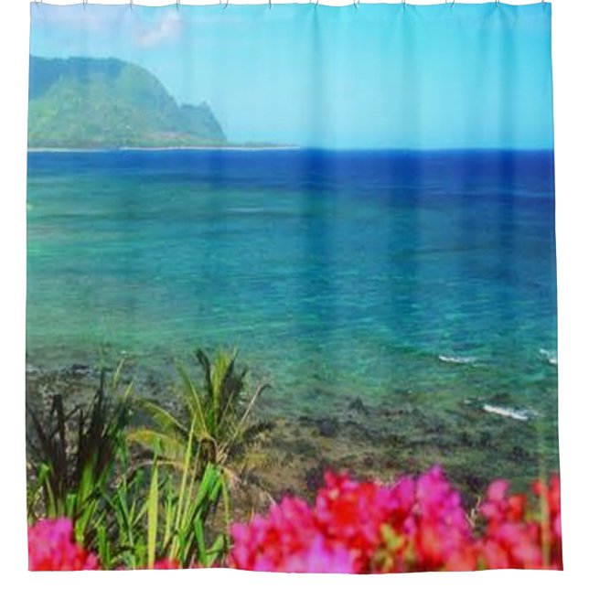 Rideaux De Douche Baie de Hanalei Kauai Hawaii (Devant)