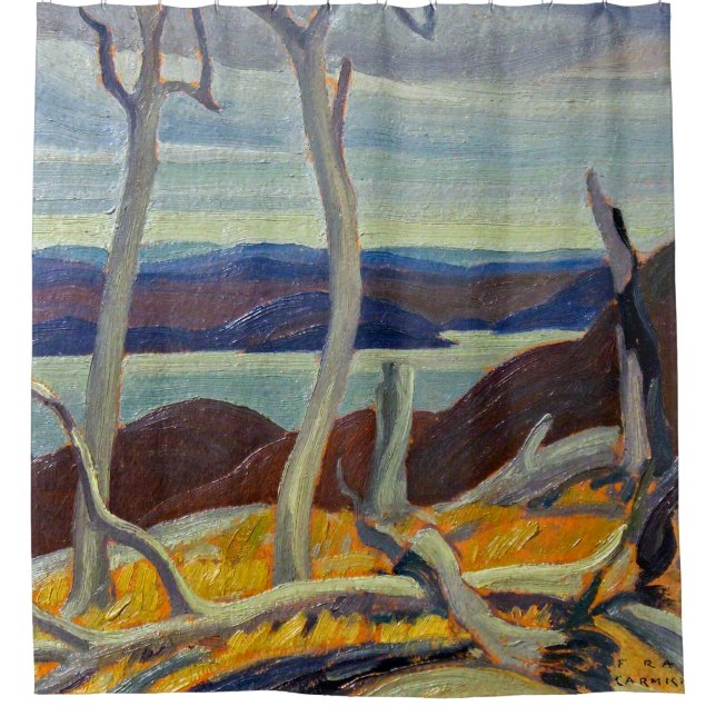 Rideaux De Douche Baie de Port Coldwell | Franklin Carmichael | (Devant)