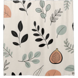 Rideaux De Douche Balance botanique - Ligne Art Feuille Douche Ridea