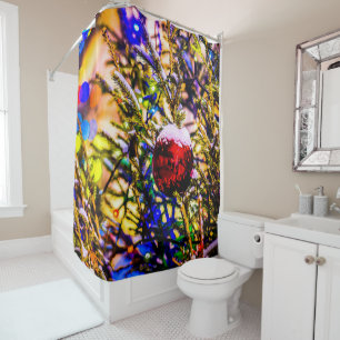 Rideaux De Douche Ball rouge Noël