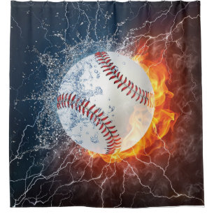Rideaux De Douche Balle de baseball