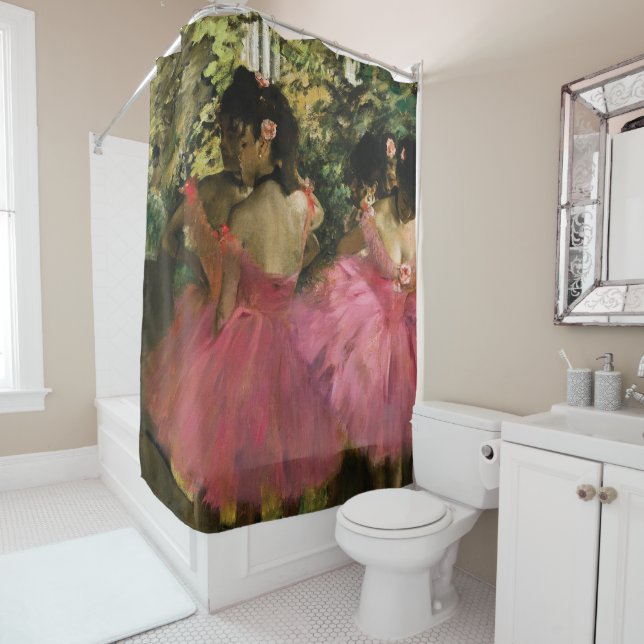 Rideaux De Douche Ballerines dans le rose par Edgar Degas (En situation)