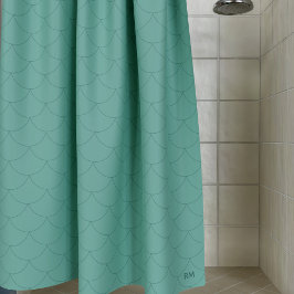 Rideaux De Douche Balles de sirènes vertes de la mer d'Aquamarine