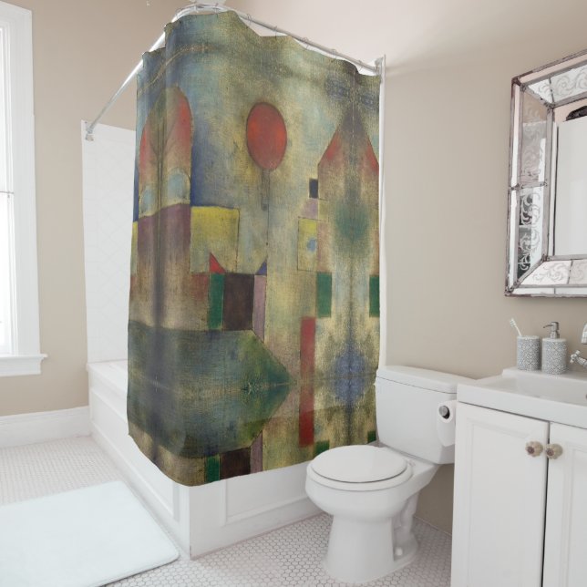 Rideaux De Douche Ballons rouges par Paul Klee (En situation)
