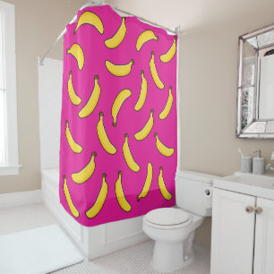Rideaux De Douche Bananes en rose