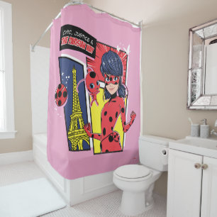 Rideaux De Douche Bande dessinée Miraculaire Ladybug Parisienne