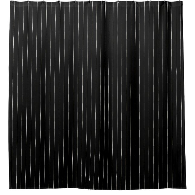 Rideaux De Douche Bande noire et blanche de la tribu Boho (Devant)
