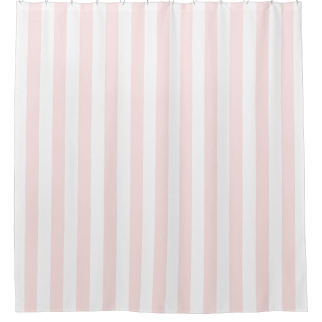 Rideaux De Douche Bande verticale blanche rose pâle NL #0 (Devant)