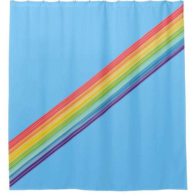 Rideaux De Douche Bandes arc-en-ciel diagonales (Devant)
